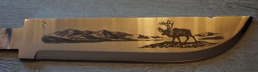 Stor kniv med reinsdyr