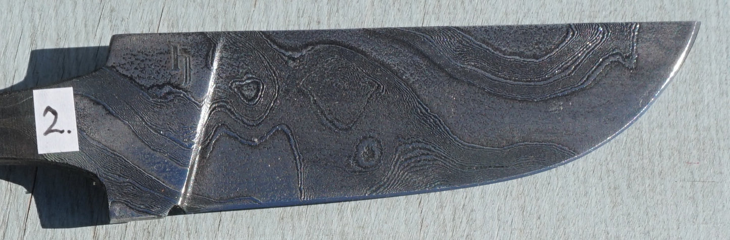 Håndsmidd damask knivblad - høy slip