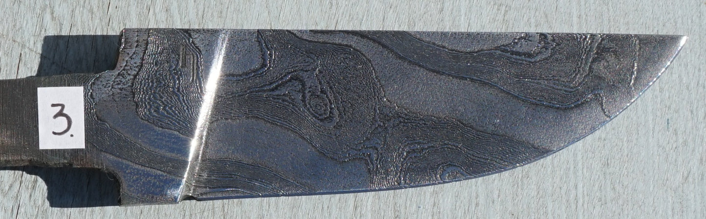Håndsmidd damask knivblad - høy slip