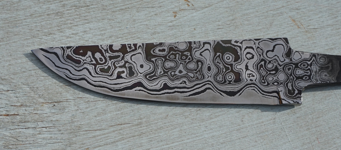 Håndsmidd damask knivblad