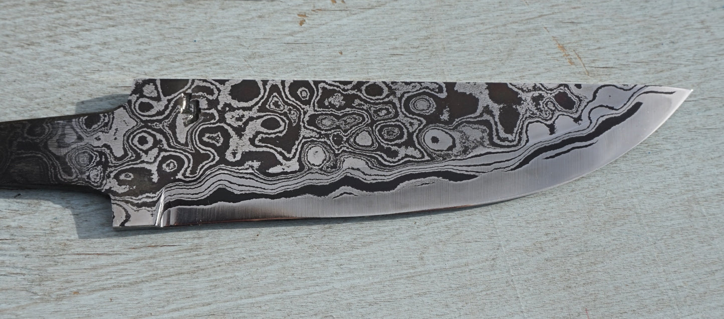 Håndsmidd damask knivblad