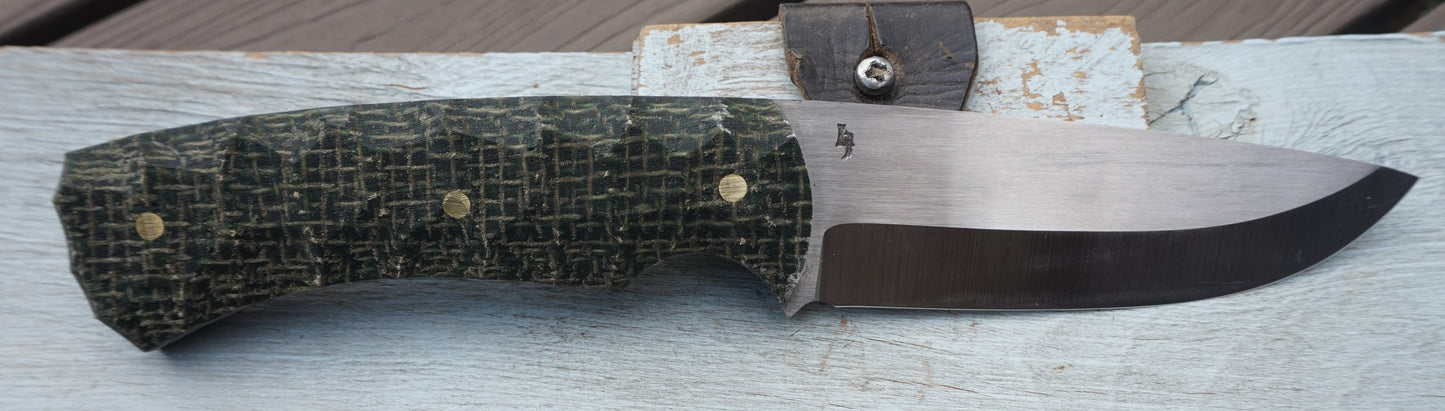 Robust turkniv med tennstål, hvit